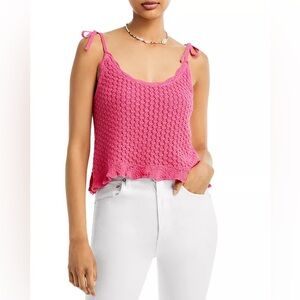 Dex Crochet Cami Top | Pink